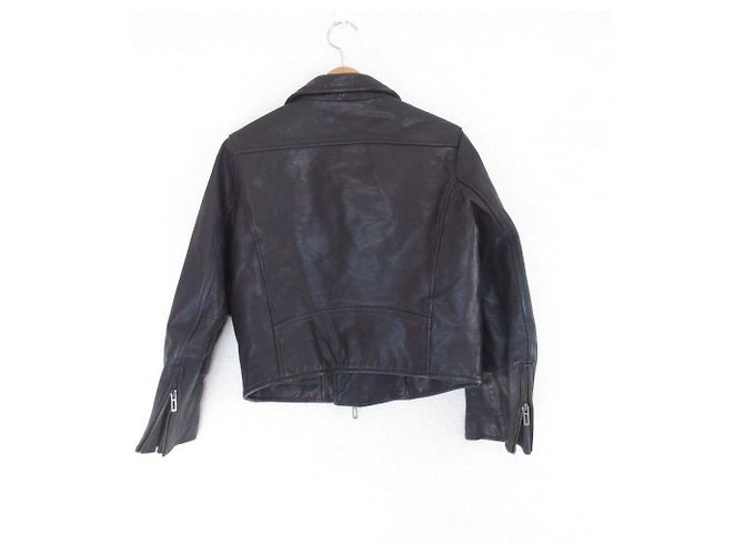 Autre Marque Chaqueta Riders de piel de cabra DOMENICO+SAVIO Negro - vista 2
