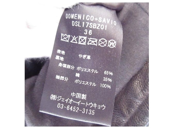 Autre Marque Chaqueta Riders de piel de cabra DOMENICO+SAVIO Negro - vista 7