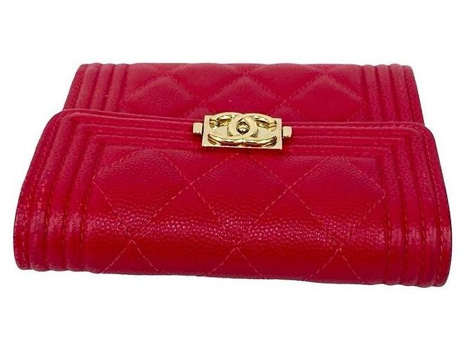 Cartera Chanel Boy de piel caviar Rosa - vista 3