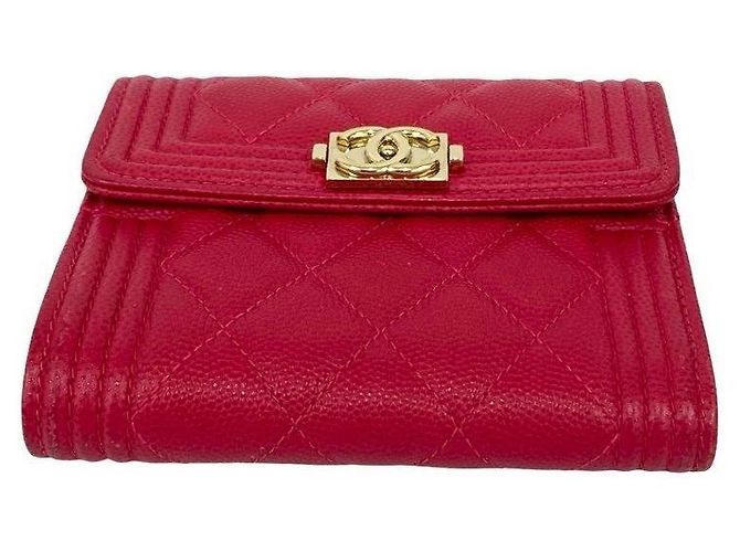 Cartera Chanel Boy de piel caviar Rosa - vista 6