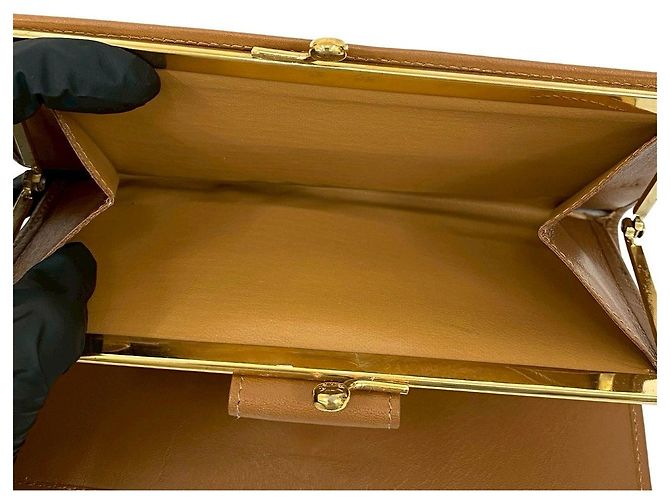 Céline Cartera larga de cuero Celine Macadam Castaño Beige - vista 10