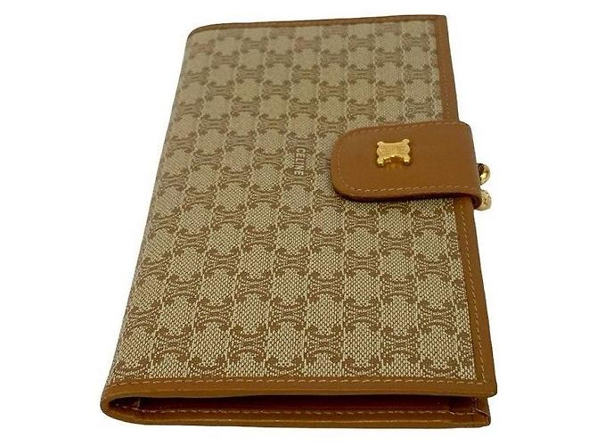 Céline Cartera larga de cuero Celine Macadam Castaño Beige - vista 5