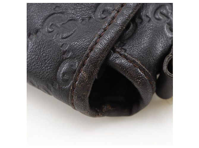 Bolso de hombro Gucci GG Shima de piel Castaño - vista 10