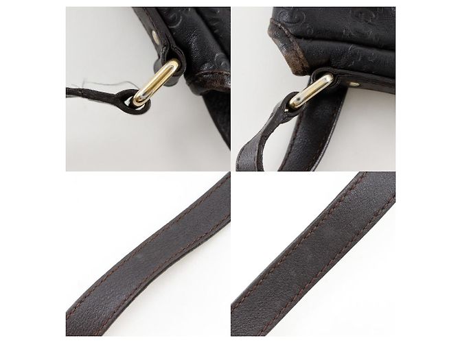 Bolso de hombro Gucci GG Shima de piel Castaño - vista 14