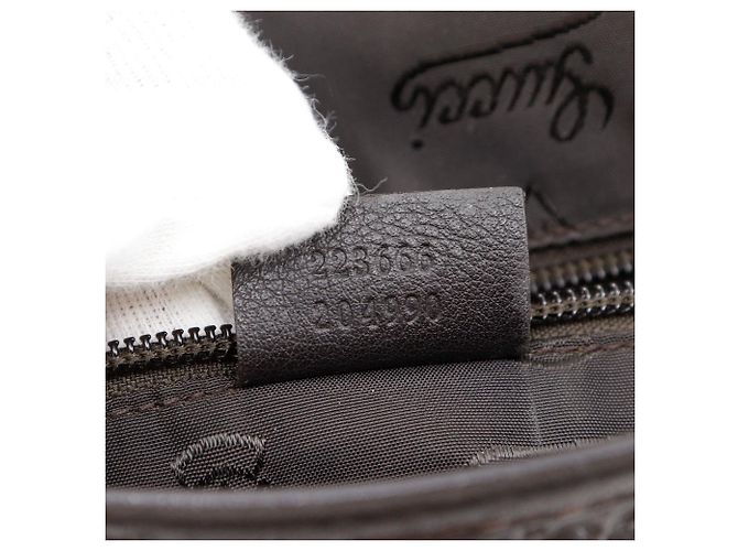 Bolso de hombro Gucci GG Shima de piel Castaño - vista 18