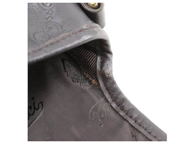 Bolso de hombro Gucci GG Shima de piel Castaño - vista 7