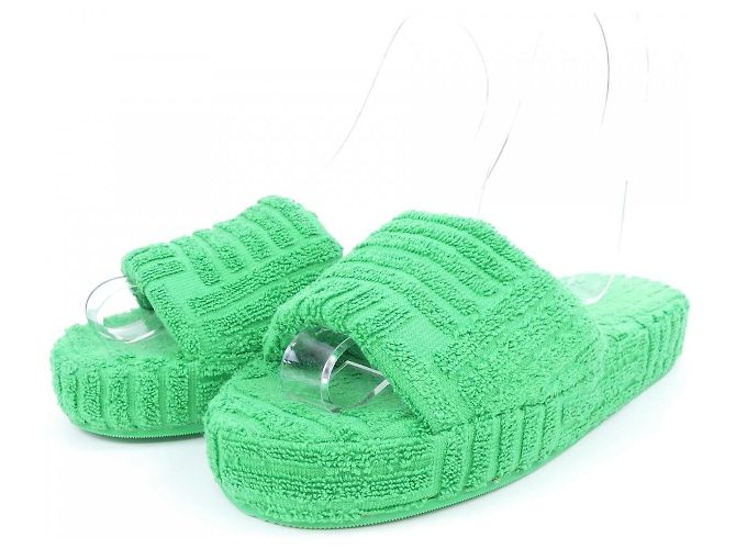 Sandali in gomma Bottega Veneta Verde - vista 3