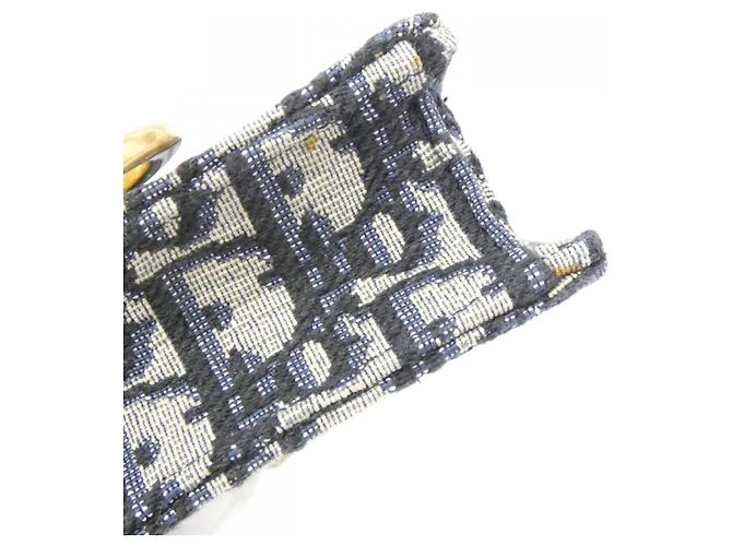 Borsa a tracolla Christian Dior in tela DIOR OBLIQUE Blu - vista 3