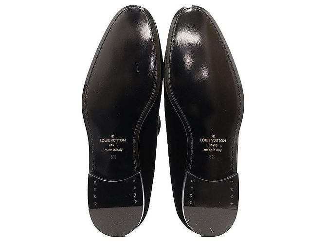 Mocassini in velluto Louis Vuitton linea Auteuil Nero - vista 8