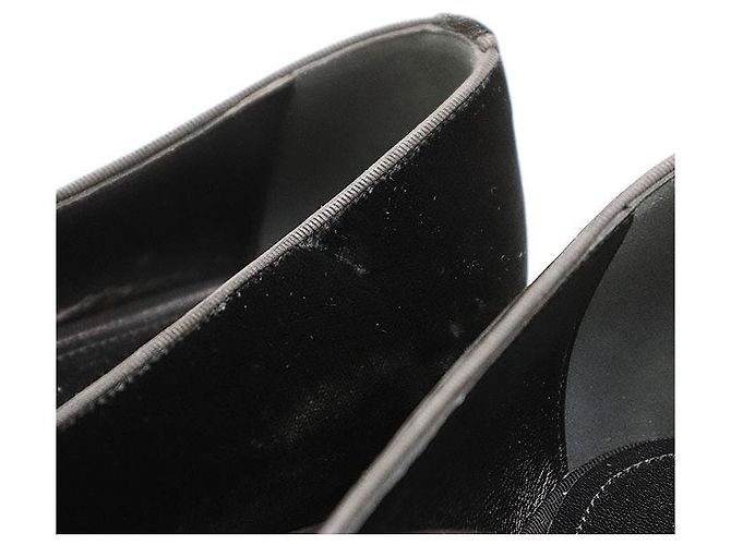 Mocassini in velluto Louis Vuitton linea Auteuil Nero - vista 9