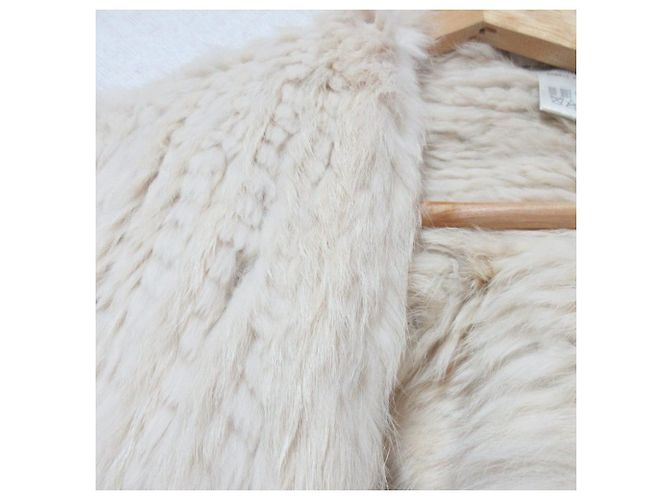 Autre Marque Stola in pelliccia di coniglio ESTNATION Beige - vista 3