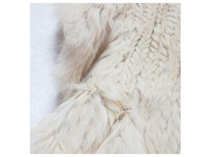 Autre Marque Stola in pelliccia di coniglio ESTNATION Beige - vista 4