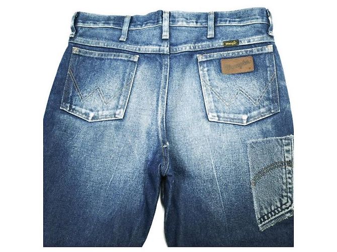 Autre Marque CHANGES REMAKE PATCHWORK Denim-Hose Blau - Ansicht 6