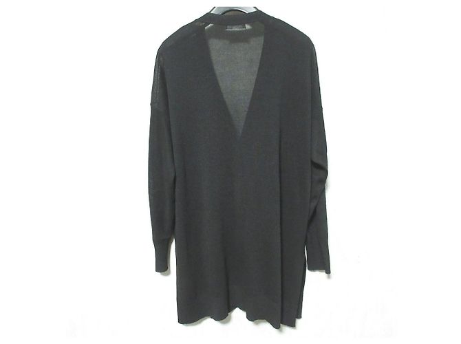theory luxe Cárdigan SHEER KNIT AUSTIN Negro - vista 2