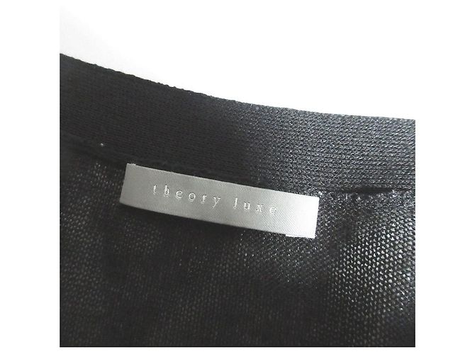 theory luxe Cárdigan SHEER KNIT AUSTIN Negro - vista 4