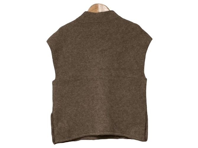 Autre Marque Top sin mangas de punto de lana EGLANTINE Beige - vista 3
