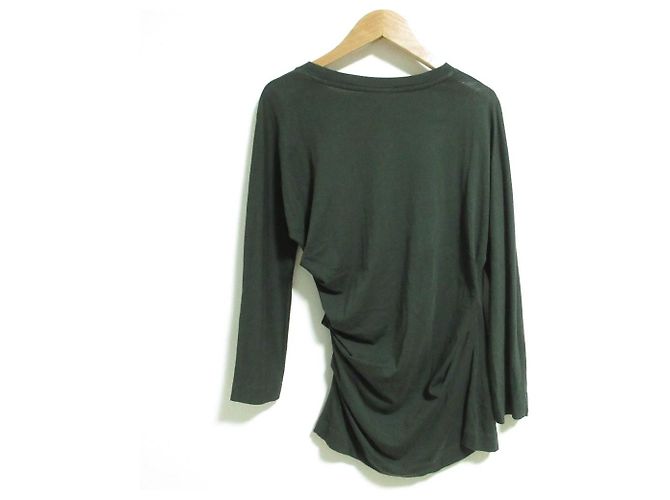 Autre Marque Camiseta de algodón asimétrica con drapeado Dries Van Noten Verde Verde oliva - vista 2