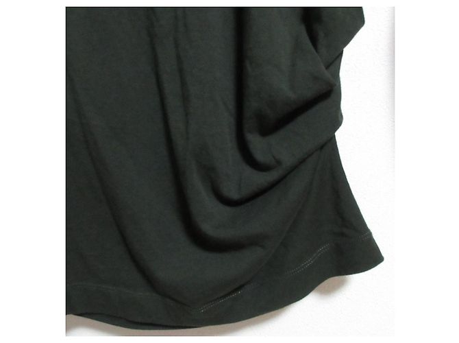 Autre Marque Camiseta de algodón asimétrica con drapeado Dries Van Noten Verde Verde oliva - vista 6