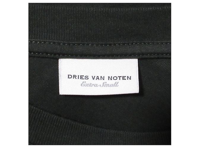 Autre Marque Camiseta de algodón asimétrica con drapeado Dries Van Noten Verde Verde oliva - vista 7