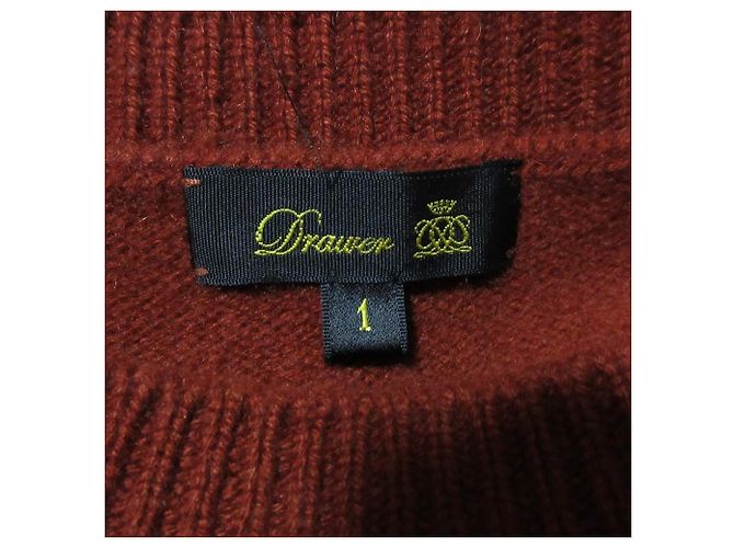 Autre Marque Drawer 7G Kaschmir-Pullover Rundhals Braun - Ansicht 6
