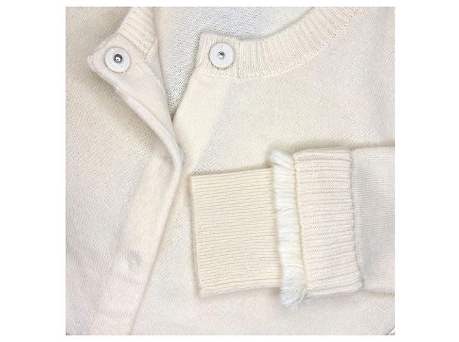 Autre Marque Cárdigan de punto de cashmere Paule Ka Blanco Crudo - vista 4
