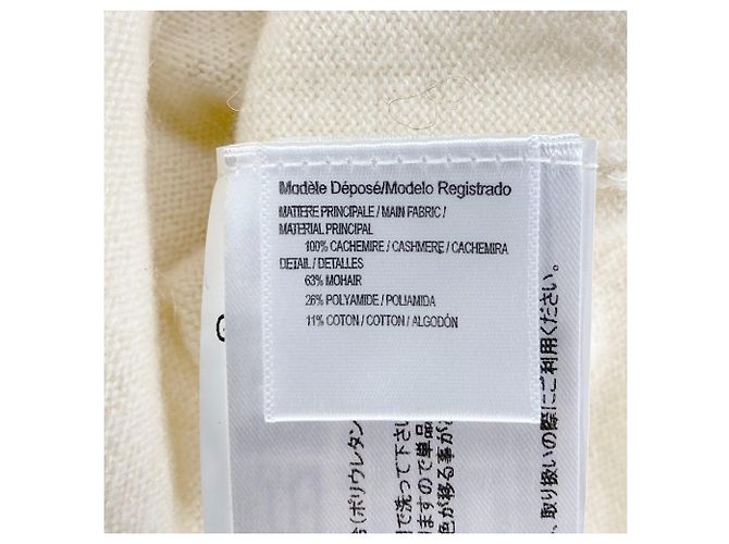 Autre Marque Cárdigan de punto de cashmere Paule Ka Blanco Crudo - vista 5