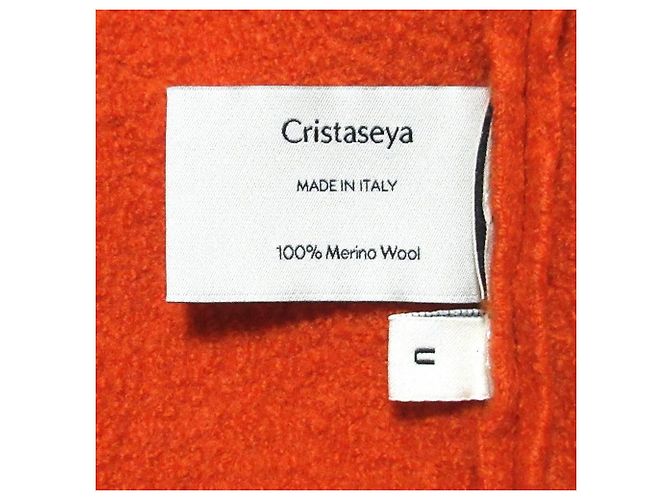 Autre Marque CristaSeya Woll-Kaftan-Kleid Orange - Ansicht 10