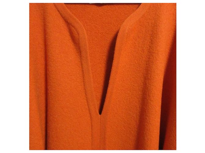 Autre Marque CristaSeya Woll-Kaftan-Kleid Orange - Ansicht 4