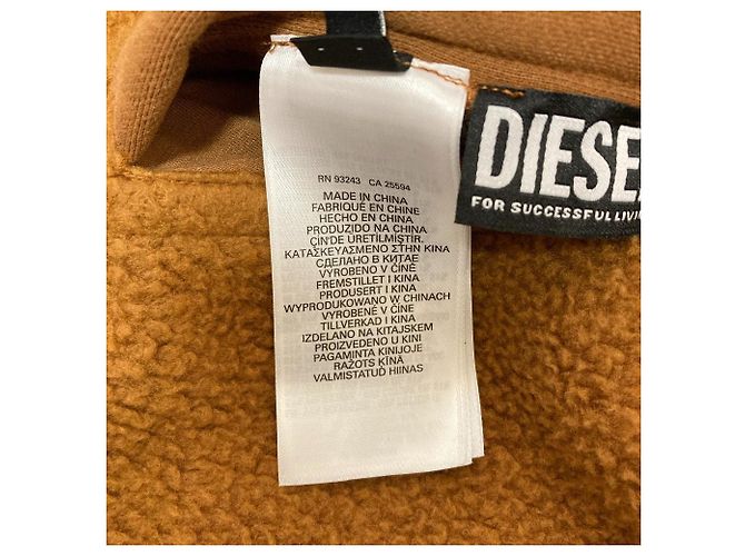 Autre Marque DIESEL S-RUMMES-ZIP-REV Boa Zip Hoodie Braun - Ansicht 5