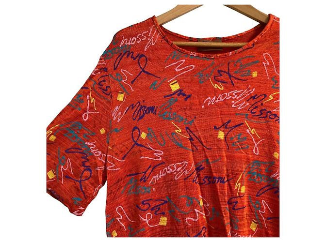 Autre Marque Missoni Stricktop mit Logo-Print Rot - Ansicht 3