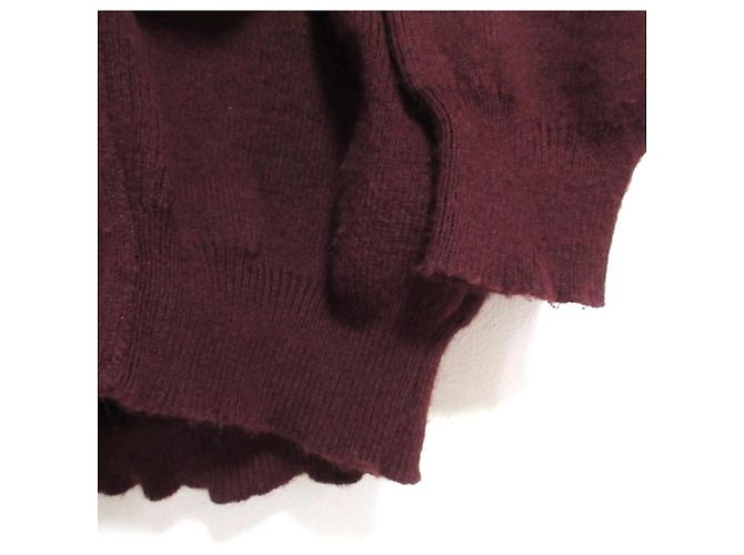 Autre Marque Cárdigan de lana Comme des Garcons Castaño Burdeos - vista 10