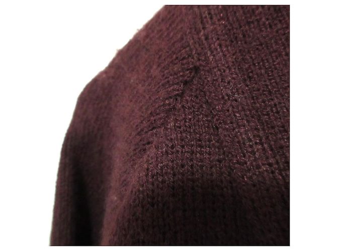Autre Marque Cárdigan de lana Comme des Garcons Castaño Burdeos - vista 3