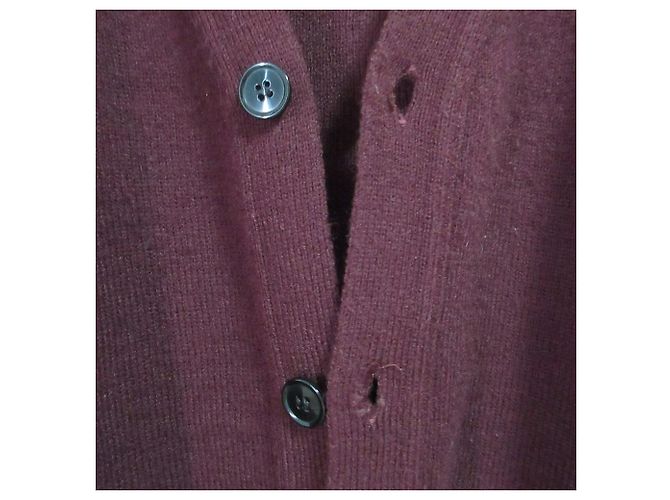 Autre Marque Cárdigan de lana Comme des Garcons Castaño Burdeos - vista 4
