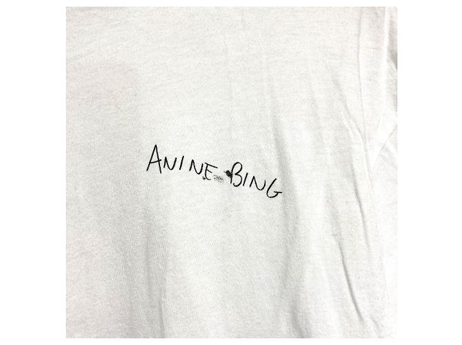 Autre Marque Camiseta ANINE BING WALKER TEE LYRICS Blanco - vista 3