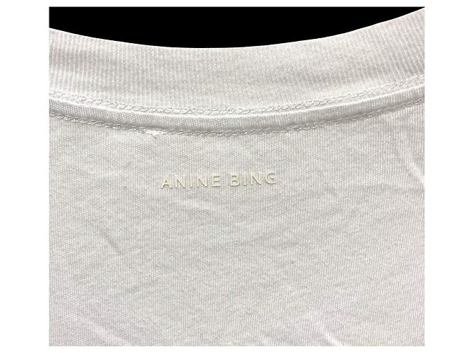 Autre Marque Camiseta ANINE BING WALKER TEE LYRICS Blanco - vista 4