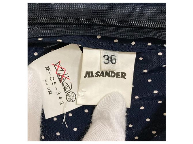 Vestido longo sem mangas com bolinhas Jil Sander Azul Azul marinho - vista 5
