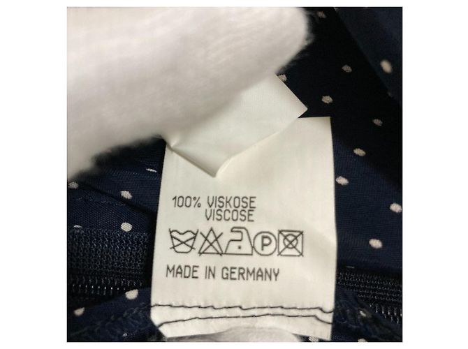 Vestido longo sem mangas com bolinhas Jil Sander Azul Azul marinho - vista 6