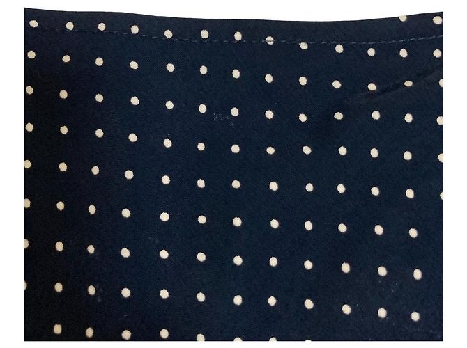 Vestido longo sem mangas com bolinhas Jil Sander Azul Azul marinho - vista 7