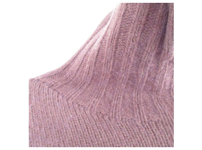 Autre Marque UNITED TOKYO Pullover de malha de lã com gola alta Marrom - vista 3