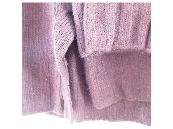 Autre Marque UNITED TOKYO Pullover de malha de lã com gola alta Marrom - vista 4
