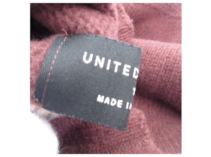 Autre Marque UNITED TOKYO Pullover de malha de lã com gola alta Marrom - vista 5