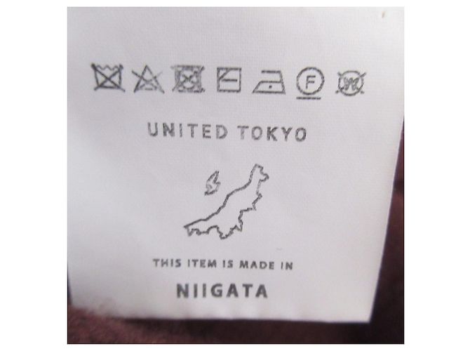 Autre Marque UNITED TOKYO Pullover de malha de lã com gola alta Marrom - vista 7
