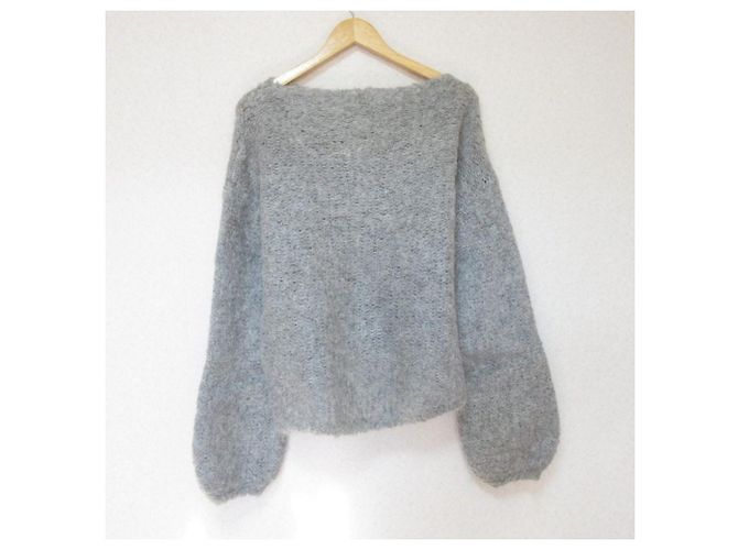 Autre Marque Babylone LAGOPOLANE Mohair Strickpullover Braun - Ansicht 2