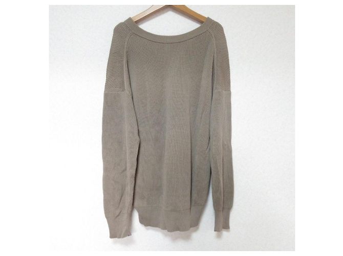 Autre Marque Deuxieme Classe Strickpullover aus Baumwolle mit V-Ausschnitt Braun - Ansicht 2