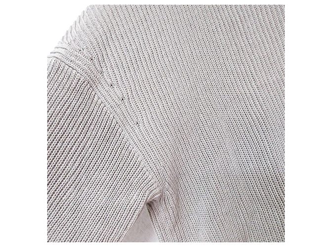 Autre Marque Deuxieme Classe Strickpullover aus Baumwolle mit V-Ausschnitt Braun - Ansicht 4