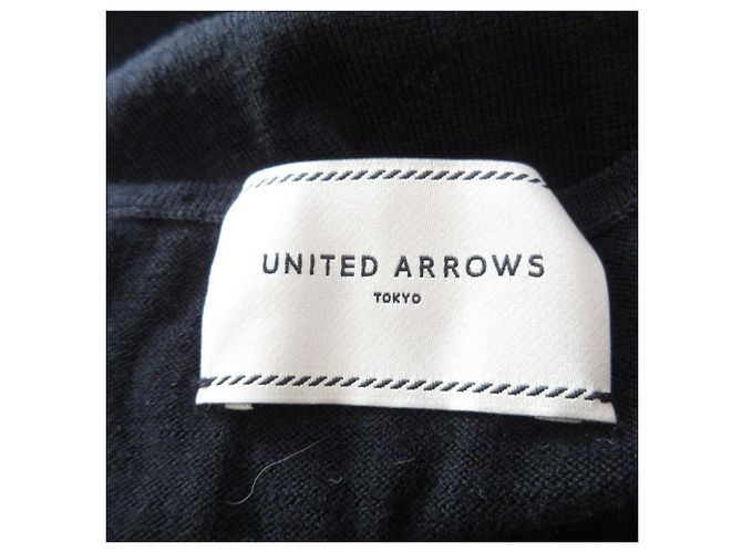 Autre Marque UNITED ARROWS V-Ausschnitt Pullover Schwarz - Ansicht 6
