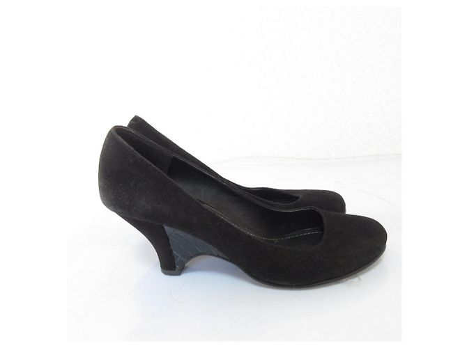 Autre Marque Décolleté Diana in camoscio Nero - vista 4