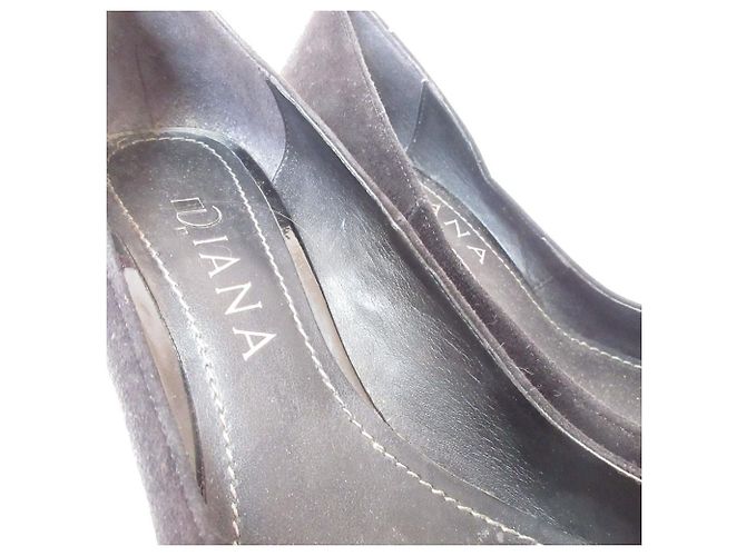 Autre Marque Décolleté Diana in camoscio Nero - vista 5