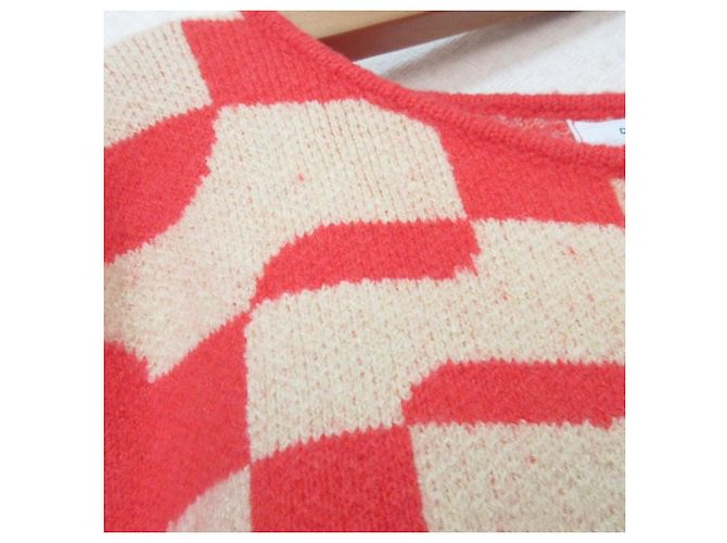 Autre Marque Cardigã de malha doll up oops Vermelho Bege - vista 3