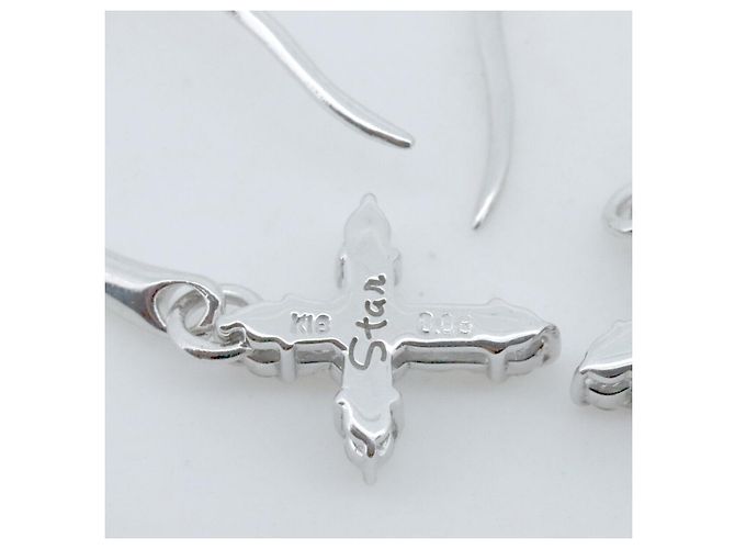 Autre Marque Orecchini Star Jewelry Au750 Diamante Argento - vista 3